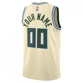 Maillot Homme Milwaukee Bucks Personnalisable 2025-26 Nike City Edition Blanc Swingman